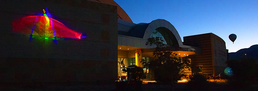 Albuquerque Balloon Museum with laser lightshow and balloon