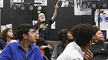 Mike Gould laser Artist at Arcadia High School