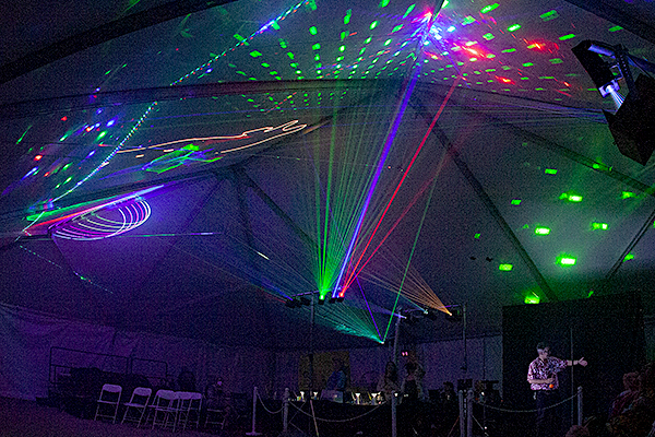 Lasers in a big tent