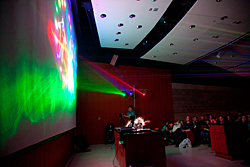 Mike with laser show